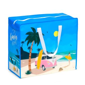 Volkswagen VW T1 Camper Bus The Waves are Calling Tvätt & Förvaringspåse med Dragkedja