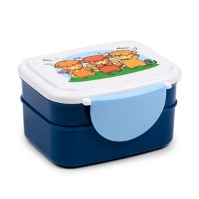 Adoramals Highland Coo Clip Lock Staplad Bento Lunchlåda med Bestick Adoramals Highland Coo Clip Lock Staplad Bento Lunchlåda med Bestick