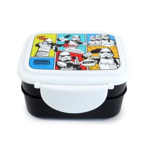 The Original Stormtrooper Clip Lock Staplad Bento Lunchlåda med Bestick The Original Stormtrooper Clip Lock Staplad Bento Lunchlåda med Bestick