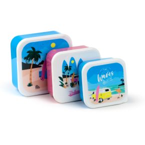 3-Pack Lunchlådor M/L/XL - Volkswagen VW T1 Camper Bus The Waves are Calling 3-Pack Lunchlådor M/L/XL - Volkswagen VW T1 Camper Bus The Waves are Calling