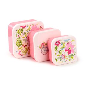 3-Pack Lunchlådor M/L/XL - Julie Dodsworth Pink Botanical 3-Pack Lunchlådor M/L/XL - Julie Dodsworth Pink Botanical