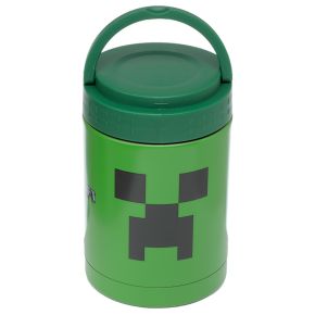 Minecraft Creeper Återanvändbar Värmeisolerad Lunchburk i Rostfritt Stål för Varm & Kall Mat 500ml