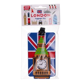 PVC Bagagelapp - London Unionflagga Big Ben PVC Bagagelapp - London Unionflagga Big Ben