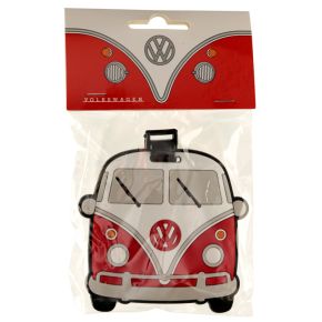 Volkswagen VW T1 Camper Bus Röd PVC Bagagelapp Volkswagen VW T1 Camper Bus Röd PVC Bagagelapp