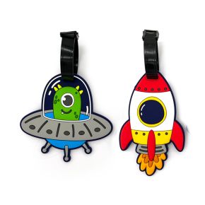 Space Cadets PVC Bagagelapp 2-Pack Space Cadets PVC Bagagelapp 2-Pack