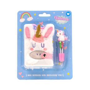 Unicorn Magic Enhörning Plysch A7 Mini Anteckningsbok & Multifärgpenna (4 Färger) Unicorn Magic Enhörning Plysch A7 Mini Anteckningsbok & Multifärgpenna (4 Färger)