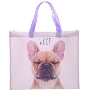 Fransk Bulldog WOOF Design Shopping Väska