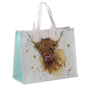 Jan Pashley Highland Coo Ko Återanvändbar Shoppingväska