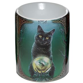 Lisa Parker Rise of the Witches Cat Katt Aromalampa i Keramik