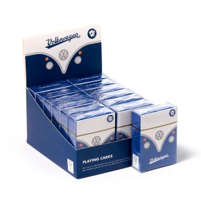 Blå Volkswagen VW T1 Camper Bus Standard Kortlek Blå Volkswagen VW T1 Camper Bus Standard Kortlek