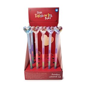 Amore Heart Hjärta Penna med Regnbågsbläck Amore Heart Hjärta Penna med Regnbågsbläck