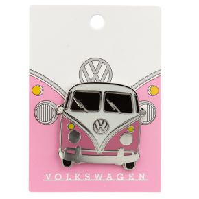 Volkswagen VW T1 Camper Bus Rosa Emalj Pin