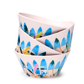 VW Volkswagen T1 Camper The Waves 4-Pack Återanvändbara Picknickskålar i RPET VW Volkswagen T1 Camper The Waves 4-Pack Återanvändbara Picknickskålar i RPET