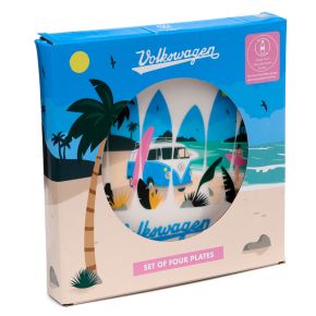 VW Volkswagen T1 Camper Bus The Waves 4-Pack Picknicktallrikar i RPET VW Volkswagen T1 Camper Bus The Waves 4-Pack Picknicktallrikar i RPET