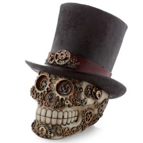 Steampunk Stil Dödskalle med Top Hat