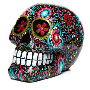 Day of the Dead Blommigt Tryck Dödskalle Ornament Day of the Dead Blommigt Tryck Dödskalle Ornament
