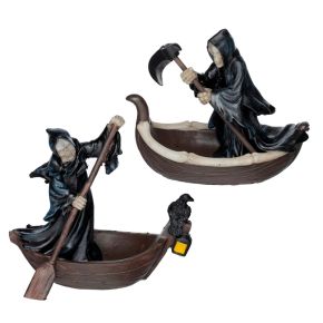 The Reaper Ferryman of Death i Liten Båt Ornament