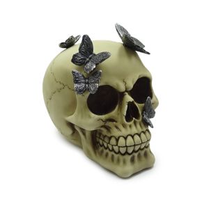 Dödskalle med Metallic Fjärilar