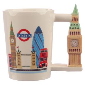 Big Ben Londonikoner Keramikmugg med Format Handtag Big Ben Londonikoner Keramikmugg med Format Handtag