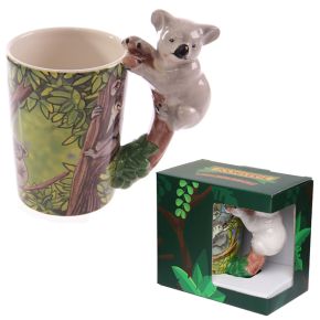 Mugg med dekal och koalaformat handtag Mugg med dekal och koalaformat handtag