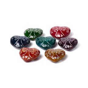 Snidad Täljsten Chakra Hjärta Tree of Life Rökelsehållare Snidad Täljsten Chakra Hjärta Tree of Life Rökelsehållare