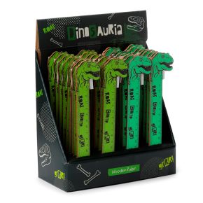 Dinosauria Formad Topp Trälinjal (15cm) Dinosauria Formad Topp Trälinjal (15cm)