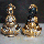 Liten Buddha och Lotus Backflow Rökelsebrännare