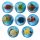 3D Tropisk Fisk Studsboll (Plast Burk)