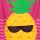 Good Vibes Only Ananas Strandhandduk i Mikrofiber