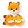 Relaxeazzz Adoramals Finnick the Fox Räv Rund Plysch Resekudde & Ögonmask
