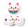 Relaxeazzz Maneki Neko Lyckokatt Rund Plysch Resekudde & Ögonmask