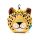 Relaxeazzz Leopard Rund Plysch Resekudde & Ögonmask