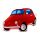 Fiat 500 Röd Formad Plysch Kudde