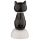 Svart Katt Solcellsfigur