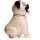 Mopps Mops Solcellsfigur