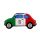 Fiat 500 Italiensk Flagga PVC Magnet