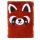 Adoramals Röd Panda Plysch Fluffies A5 Fodrad Anteckningsbok