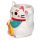 Vit Maneki Neko Lyckokatt Formad Keramikmugg