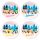 VW Volkswagen T1 Camper Bus The Waves 4-Pack Picknicktallrikar i RPET