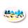 VW Volkswagen T1 Camper Bus The Waves 4-Pack Picknicktallrikar i RPET