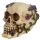 Skull and Bones Dödskalle med Lila Rosor