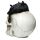 Dödskalle med Svart Katt Ornament