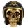 Guld Dödskalle i Motorcykelhjälm Ornament