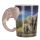 Elefantformat Handtag Mugg med Savann Design