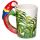 Mugg med djungel dekal och papegojformat handtag