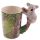 Mugg med dekal och koalaformat handtag