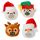 Queasy Squeezies Festive Friends Jul Plysch Klämmig Leksak